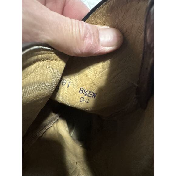 Dan Post Genuine Dark Brown Leather Men’s Western Cowboy Boots size Ew 8.5 - Picture 14 of 15